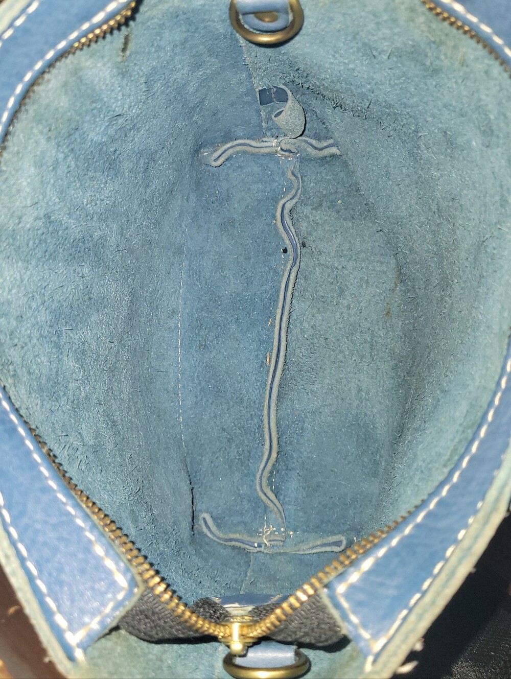 PLG Portland Leather Goods Original Indigo Mini-Crossbody Zip With Strap ๐ Rare - Picture 13 of 16